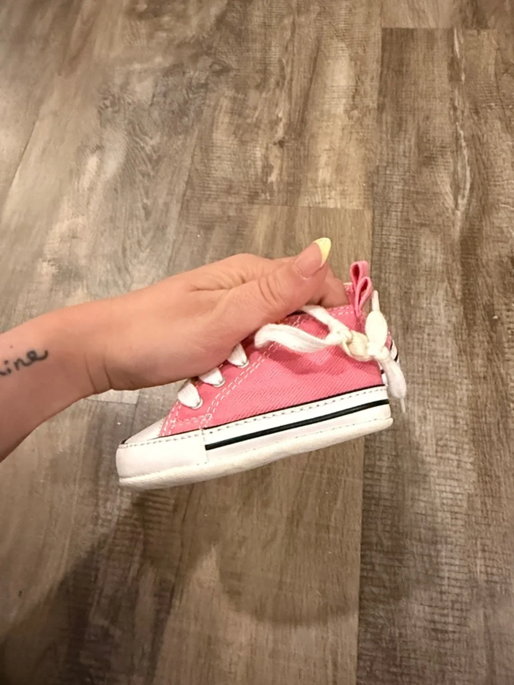 Converse Pink Canvas Kids' Lace-Up Sneakers